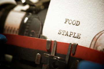Food staple text