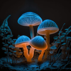 Magic Mushroom AI Illustration