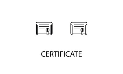 Certificate double icon design stock illustration