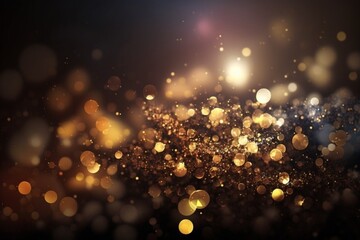 Abstract bokeh lights and sparkles festive background