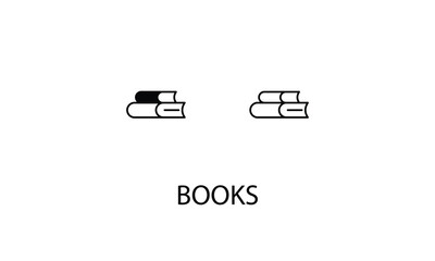 Books double icon design stock illustration
