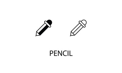 Pencil double icon design stock illustration