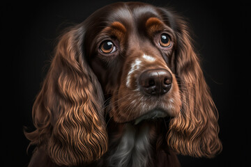 Stunning Cocker Spaniel Dog Image on Dark Background