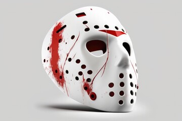 Hockey mask illustration. Generative AI