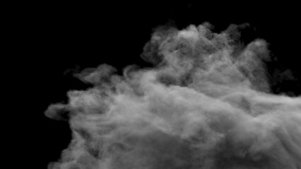 a background of black and white smoke,the spread of smoke.,3d rendering