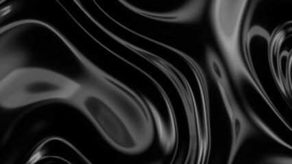 Obraz premium Smooth silk wavy black cloth. Abstract noise dark background.