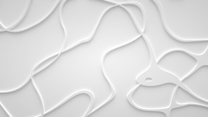 Smooth fractal noise striped waves on the surface. Bright, milky background.