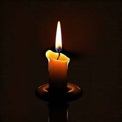 Fototapeta premium Isolated candle light, digital art illustrations by generative ai