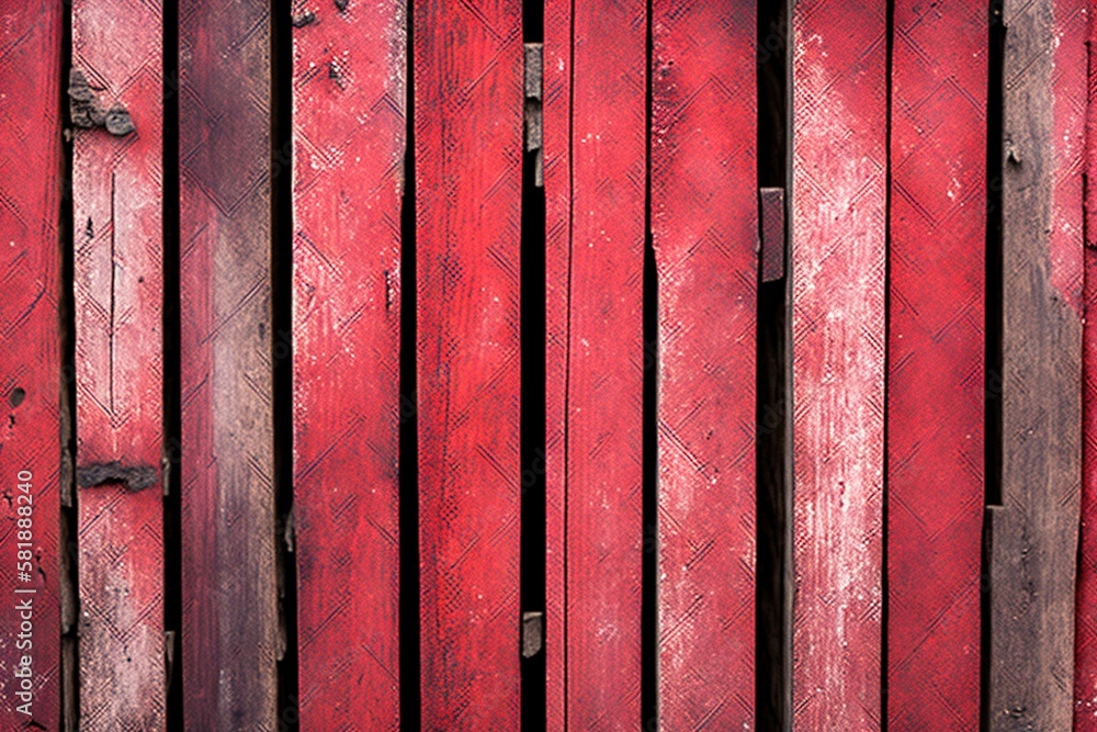 Poster a close up of a red wooden wall with a clock on the top of it and a clock on the bottom of the wall 