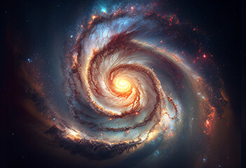 Spiral galaxy in space