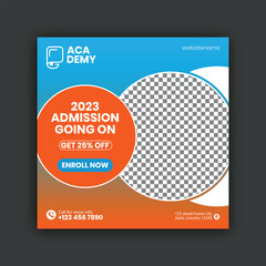 Admission going on social media post design 1