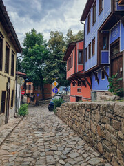 The colorful streets of Plovdiv's old town, Plovdiv, Bulgsris