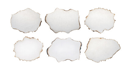 Torn paper pieces collection isolated png with transparency - 581892881