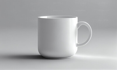 Coffee cup illustration on clean empty background. Mock up or product advertisement style.
