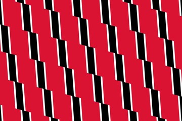 Naklejka premium Geometric pattern in the colors of the national flag of Trinidad and Tobago. The colors of Trinidad and Tobago.