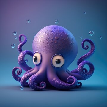Cute 3d miniature animal illustration created using generative AI.