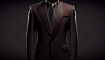 qwqwasas_Black_red_stylish_suit_for_men_fashion_ Ai generated image