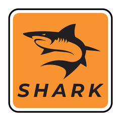 Shark icon. Vector on white background. Sign