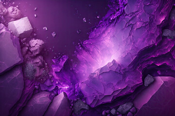 Plakat Amethyst Violet Gemstone Background - Gemstones Textures Backdrop Series - Purple Amethyst Wallpaper created with Generative AI technology