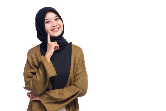 Young Asian Hijab Woman Isolated