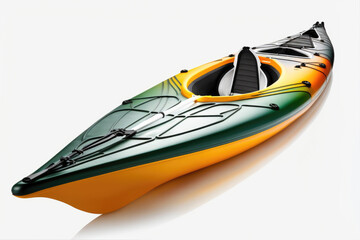 Fototapeta Isolated Kayak, this boats are versatile watercraft that can be used for a wide range of activities, from leisurely paddling on calm lakes to navigating through whitewater rapids. AI generative obraz