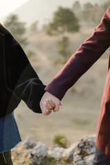 couple holding hands
