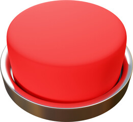 Botão vermelho 3D