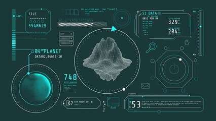 Dynamic animation on the theme of planetary geology.