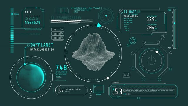 Dynamic animation on the theme of planetary geology.