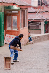 child playing in the street