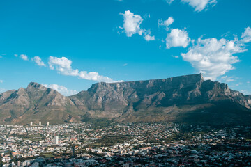 view of Table mountain from signal hill