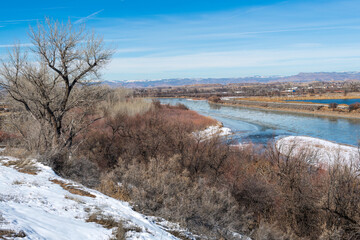 The Colorado River near Fruita, Colorado in winter