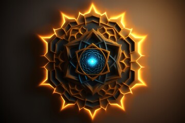 tantra with glow effects, Generative AI