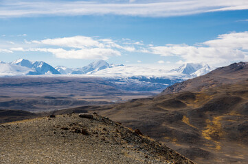 Landscape of Kizil Chin, a place called “Mars” in Altay mountains