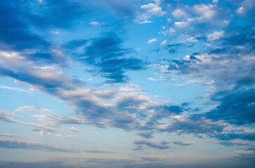 sky background with cirrus clouds