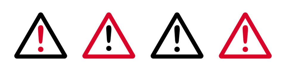 Caution warning symbol. Exclamation mark. Attention vector illustration. Danger sign icon.