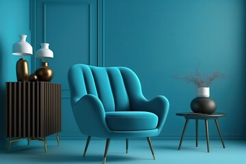 interior design of living room, Generative AI