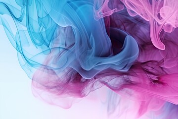 Fototapeta na wymiar Abstract smoke pastel blue and magenta colors background wallpaper - Generative AI