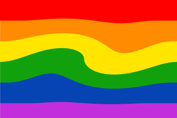 LGBT flag with flag style ripples