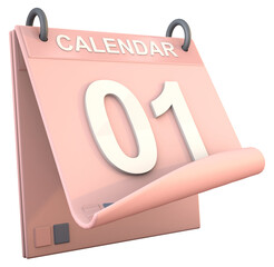 Pink Calendar a rose appointment for planner for Happy new year