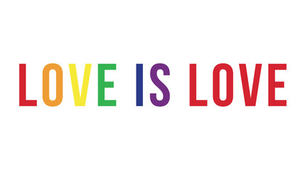 text love is love in colors