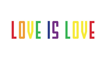 text love is love with gay colors