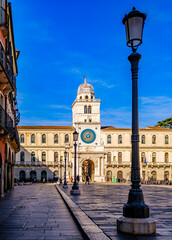 historic buildings at the old town of Padua - Padova in italy