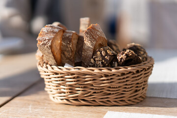 bread in a basket