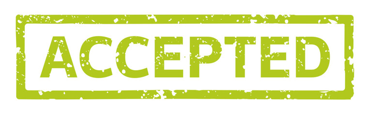 Stamp accepted vector green grunge