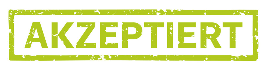 Stempel "akzeptiert" vektor gr&uuml;n grunge