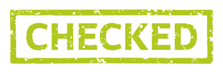 Stamp checked vector green grunge
