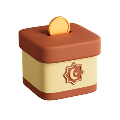 Charity box 3d illustration