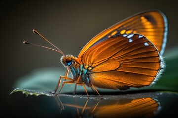 Fototapeta na wymiar A butterfly close-up. AI generation