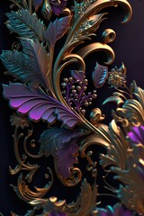 Beautifull Flowers Abstract, screensaver for phone, AI